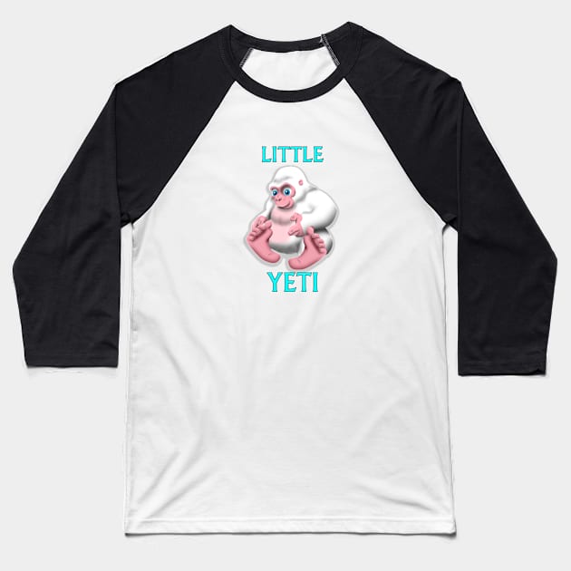 Little Yeti Baseball T-Shirt by Wickedcartoons